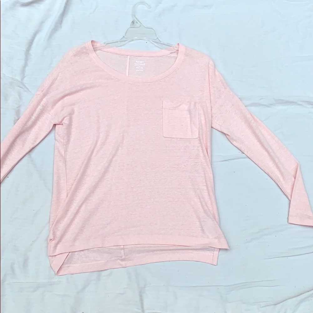 Old Navy Pink Boyfriend Long Sleeve